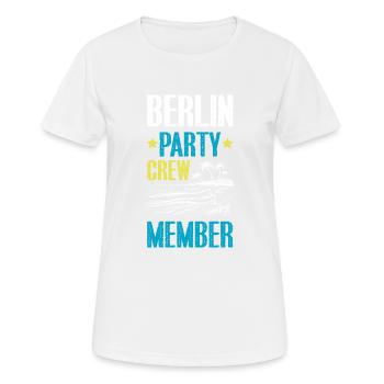 Berlin Party Crew - Frauen T-Shirt atmungsaktiv - Weiß - Vorne - AI Model Female 172 dark (172cm)