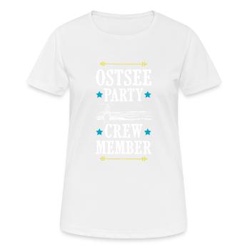 Ostsee Party Crew - Frauen T-Shirt atmungsaktiv - Weiß - Vorne - AI Model Female 172 dark (172cm)