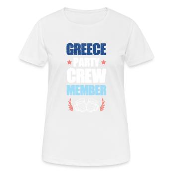 Greece Party Crew - Women's Breathable T-Shirt - white - Front - AI Model Female 172 dark (172cm)