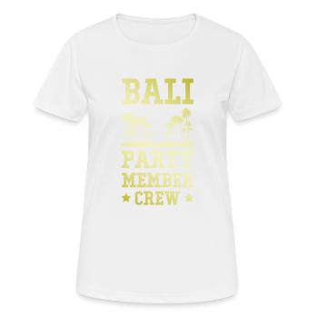 Équipage de la fête à Bali - T-shirt respirant Femme - blanc - Devant - AI Model Female 172 dark (172cm)