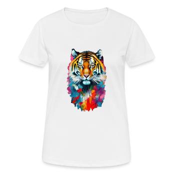 Tiger #1 - Women's Breathable T-Shirt - white - Front - AI Model Female 172 dark (172cm)