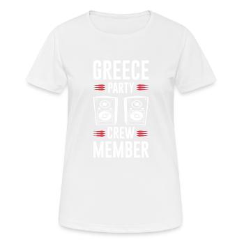 Greece Party Crew - Women's Breathable T-Shirt - white - Front - AI Model Female 172 dark (172cm)