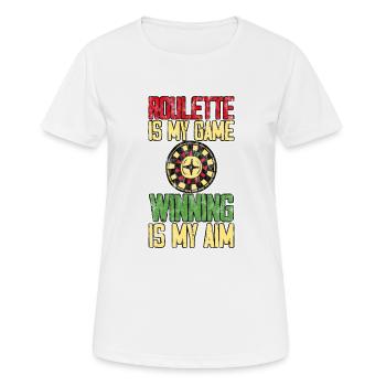 Roulette Is My Game Winning Is My Aim 3 - Frauen T-Shirt atmungsaktiv - Weiß - Vorne - AI Model Female 172 dark (172cm)