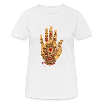 Hand of Fatima 3 Small - Women's Breathable T-Shirt - white - Front - AI Model Female 172 dark (172cm)