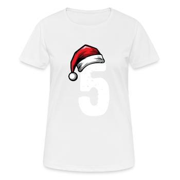 5 Number Christmas - Women's Breathable T-Shirt - white - Front - AI Model Female 172 dark (172cm)