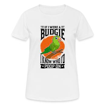 Papagei Sittich - Frauen T-Shirt atmungsaktiv - Weiß - Vorne - AI Model Female 172 dark (172cm)
