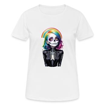 Halloween - Rock & Regenbogen - Frauen T-Shirt atmungsaktiv - Weiß - Vorne - AI Model Female 172 dark (172cm)