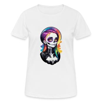 Halloween - Rock & Regenbogen - Frauen T-Shirt atmungsaktiv - Weiß - Vorne - AI Model Female 172 dark (172cm)