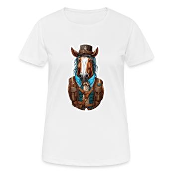 Lederhosen / Animal / Traditional costume / Tradition / Horse - Women's Breathable T-Shirt - white - Front - AI Model Female 172 dark (172cm)