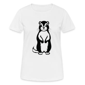 Stinktier - Frauen T-Shirt atmungsaktiv - Weiß - Vorne - AI Model Female 172 dark (172cm)