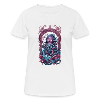 Kraken Goth Pastel occulte Halloween monstres marins - T-shirt respirant Femme - blanc - Devant - AI Model Female 172 dark (172cm)