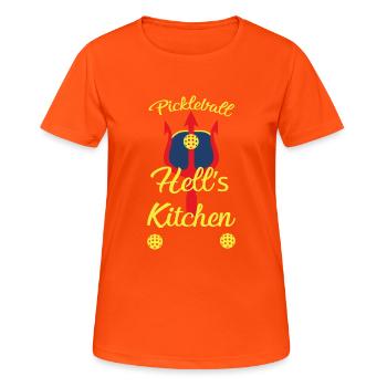 Pickleball Kitchen Nightmare - Women's Breathable T-Shirt - neon orange - Front - AI Model Female 172 dark (172cm)