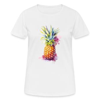 pineapple - Women's Breathable T-Shirt - white - Front - AI Model Female 172 dark (172cm)
