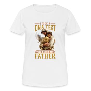 J’ai fait un test ADN et Dieu est mon père 38 - T-shirt respirant Femme - blanc - Devant - AI Model Female 172 dark (172cm)
