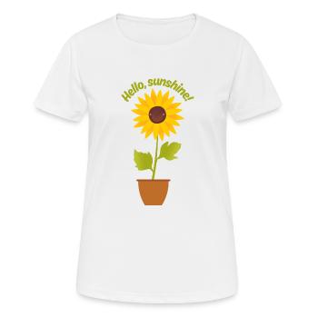 Hallo, Sonnenschein! - Frauen T-Shirt atmungsaktiv - Weiß - Vorne - AI Model Female 172 dark (172cm)