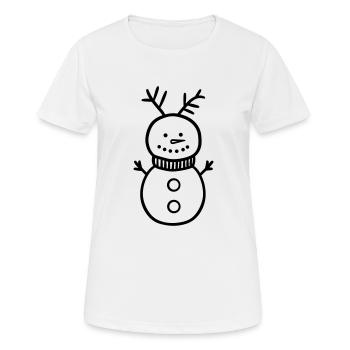Snowman - Women's Breathable T-Shirt - white - Front - AI Model Female 172 dark (172cm)