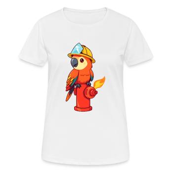 Fröhlicher Bauheld mit Edelsteinschatz - Frauen T-Shirt atmungsaktiv - Weiß - Vorne - AI Model Female 172 dark (172cm)