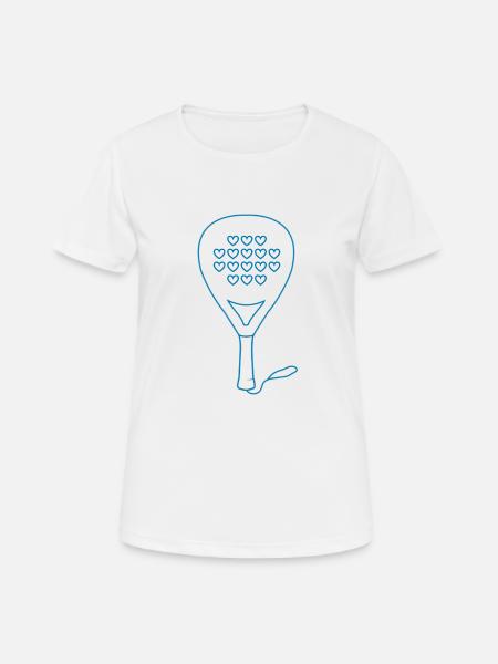 Padel heart blue - Women's Breathable T-Shirt - white