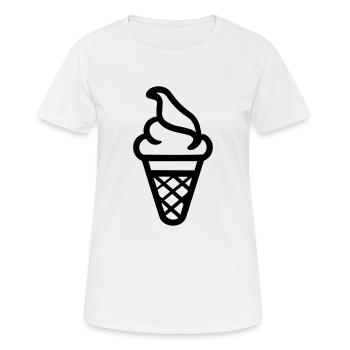 Eis - Frauen T-Shirt atmungsaktiv - Weiß - Vorne - AI Model Female 172 dark (172cm)