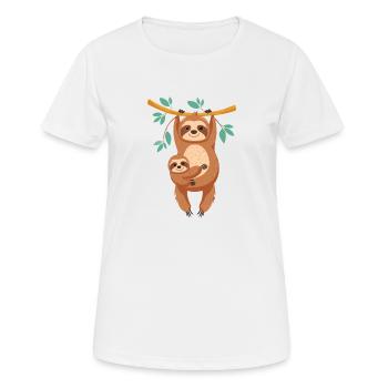 Hang in there buddy - Frauen T-Shirt atmungsaktiv - Weiß - Vorne - AI Model Female 172 dark (172cm)