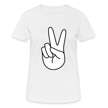 Sieg, weiß - Frauen T-Shirt atmungsaktiv - Weiß - Vorne - AI Model Female 172 dark (172cm)