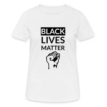 Black Lives Matter Faust. BLM. Contre le racisme - T-shirt respirant Femme - blanc - Devant - AI Model Female 172 dark (172cm)