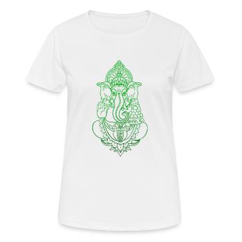 ganesha goa psy transe shiva chakra bouddha om - T-shirt respirant Femme - blanc - Devant - AI Model Female 172 dark (172cm)