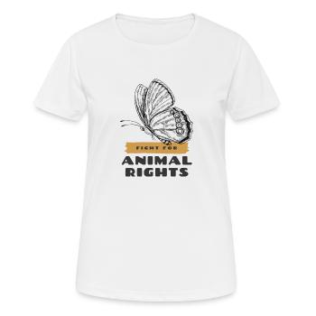 Animal Rights / Tierschutz - Frauen T-Shirt atmungsaktiv - Weiß - Vorne - AI Model Female 172 dark (172cm)