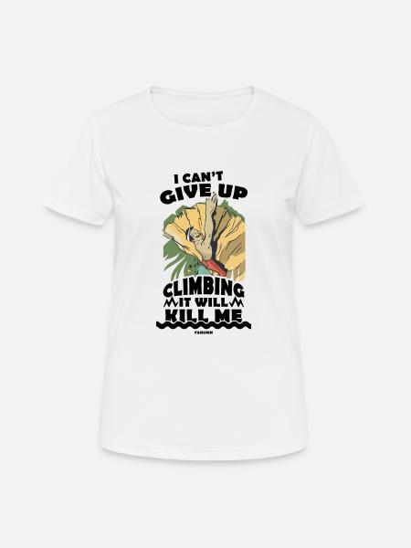 Escalade Alpes Nature Cadeau d’escalade - T-shirt respirant Femme - blanc