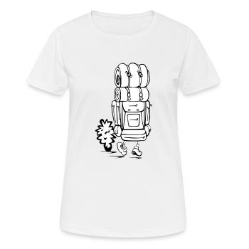 backpack suitcase backpack bag briefcase21 - Women's Breathable T-Shirt - white - Front - AI Model Female 172 dark (172cm)
