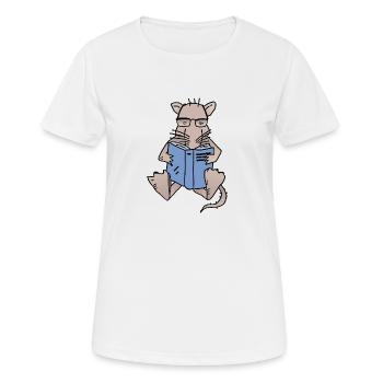 Leseratte (bookworm) - Women's Breathable T-Shirt - white - Front - AI Model Female 172 dark (172cm)
