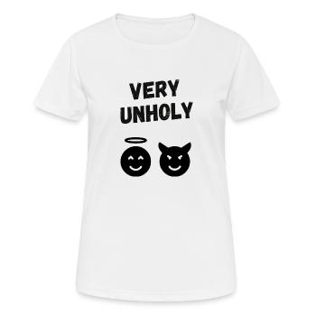 Very Unholy - Frauen T-Shirt atmungsaktiv - Weiß - Vorne - AI Model Female 172 dark (172cm)