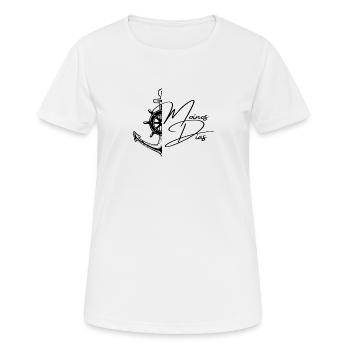 Moinos Dias - Frauen T-Shirt atmungsaktiv - Weiß - Vorne - AI Model Female 172 dark (172cm)
