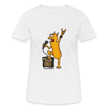 Kobold Sänger T-Shirt schwarz - Frauen T-Shirt atmungsaktiv - Weiß - Vorne - AI Model Female 172 dark (172cm)