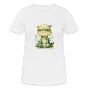 kleines Fabelwesen, handgemalt - Wasserfarben - Frauen T-Shirt atmungsaktiv - Weiß - Vorne - AI Model Female 172 dark (172cm)