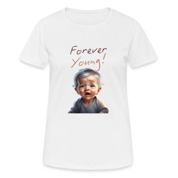 forever young - Women's Breathable T-Shirt - white - Front - AI Model Female 172 dark (172cm)