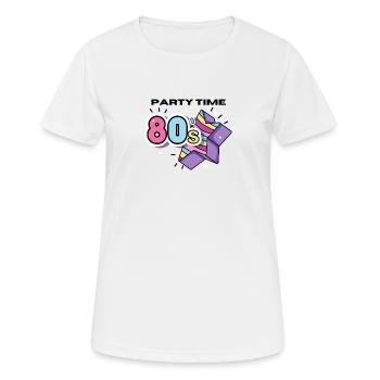 80s Party Time - Women's Breathable T-Shirt - white - Front - AI Model Female 172 dark (172cm)