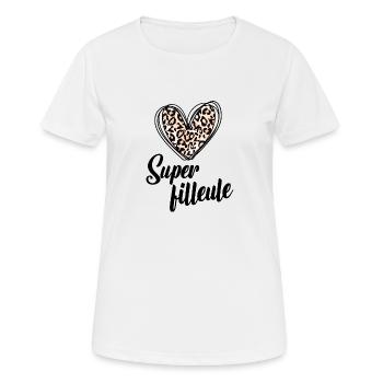 Super filleule - T-shirt respirant Femme - blanc - Devant - AI Model Female 172 dark (172cm)