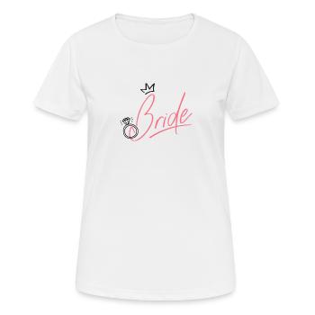 Team Braut - Frauen T-Shirt atmungsaktiv - Weiß - Vorne - AI Model Female 172 dark (172cm)