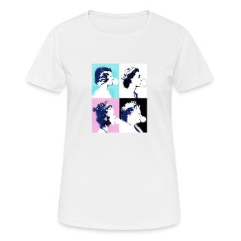 Queen II -Elizabeth England Queen,Chewing Gum,pop-art - Women's Breathable T-Shirt - white - Front - AI Model Female 172 dark (172cm)