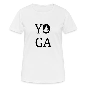 Yoga Namaste Chakra - Frauen T-Shirt atmungsaktiv - Weiß - Vorne - AI Model Female 172 dark (172cm)
