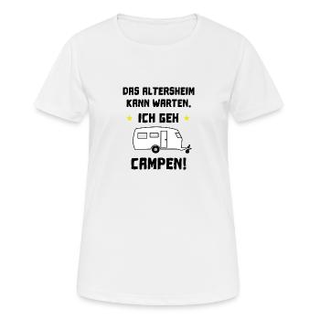 das altersheim kann warten - Frauen T-Shirt atmungsaktiv - Weiß - Vorne - AI Model Female 172 dark (172cm)