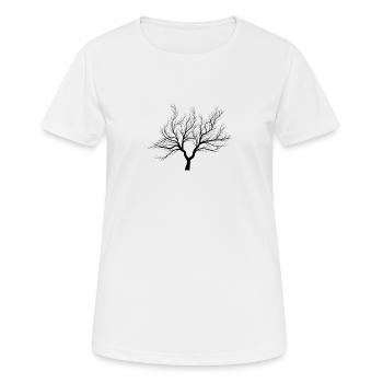 Baum mit Statement - Frauen T-Shirt atmungsaktiv - Weiß - Vorne - AI Model Female 172 dark (172cm)