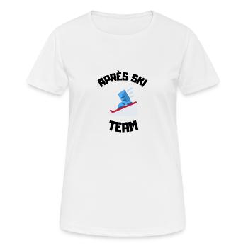 Après Ski Team - Women's Breathable T-Shirt - white - Front - AI Model Female 172 dark (172cm)