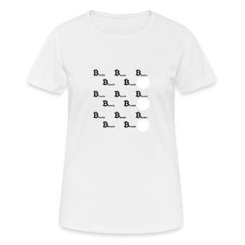 Collage Bitcoin - T-shirt respirant Femme - blanc - Devant - AI Model Female 172 dark (172cm)