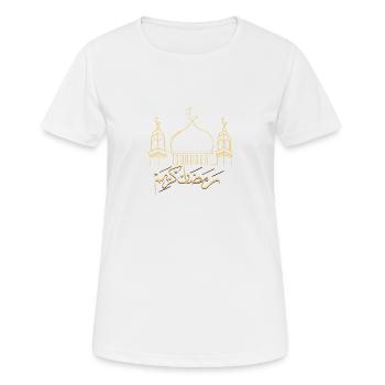 RAMADAN KARIM - Frauen T-Shirt atmungsaktiv - Weiß - Vorne - AI Model Female 172 dark (172cm)