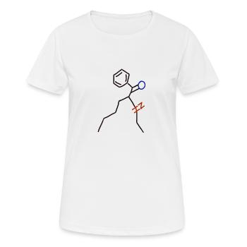 Homme heureux avec tatouage et cadeau. - T-shirt respirant Femme - blanc - Devant - AI Model Female 172 dark (172cm)
