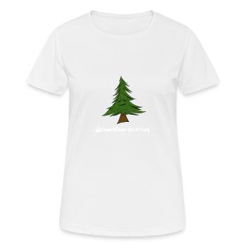 Schlafender Tannenbaum - Frauen T-Shirt atmungsaktiv - Weiß - Vorne - AI Model Female 172 dark (172cm)