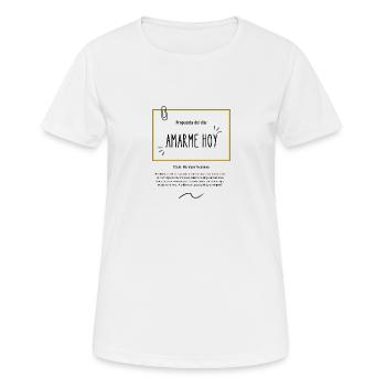 Message d’amour de soi - Motivation - T-shirt respirant Femme - blanc - Devant - AI Model Female 172 dark (172cm)