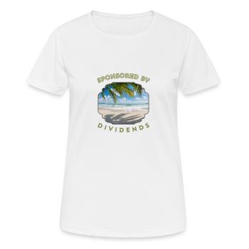 Sponsored by dividends - Frauen T-Shirt atmungsaktiv - Weiß - Vorne - AI Model Female 172 dark (172cm)